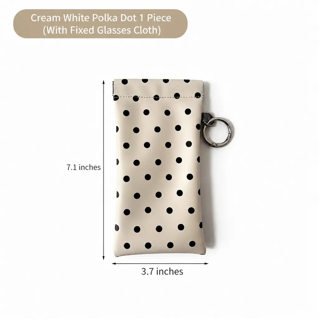 Soft PU Leather Sunglasses Pouch Elastic Opening Eyeglasses Bag