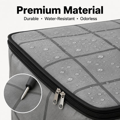 Spacious Moving Storage Bin, Zippered Organizer for Quilts