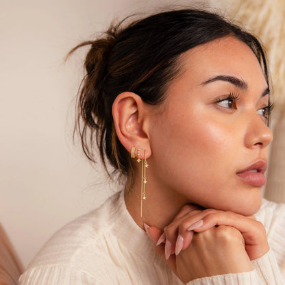 3 Layered Chain Earrings