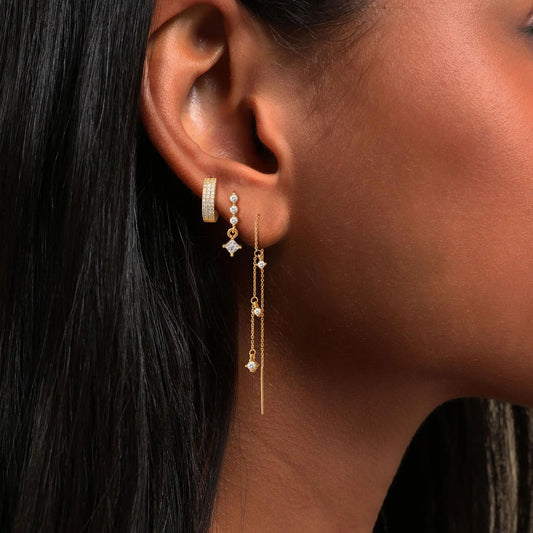 3 Layered Chain Earrings