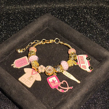 Women’s Multi-Charm Beaded Bracelet