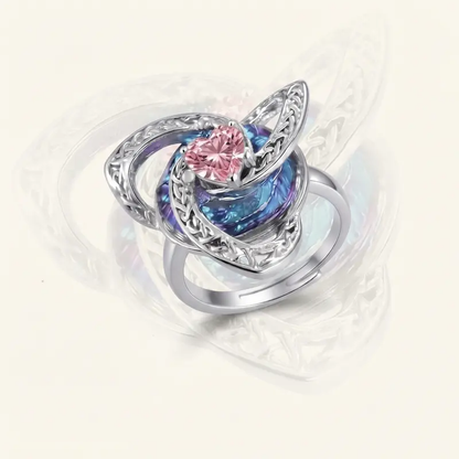Celtic Trinity Knot Birthstone Ring