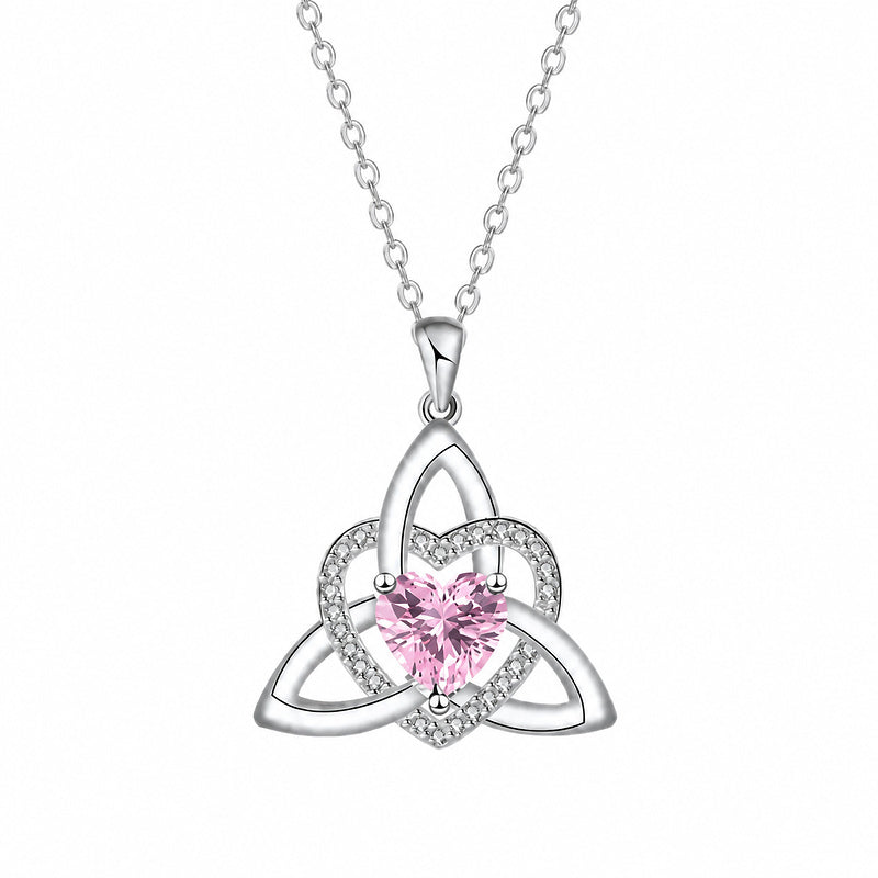 Witch’s Knot Crystal Heart Necklace
