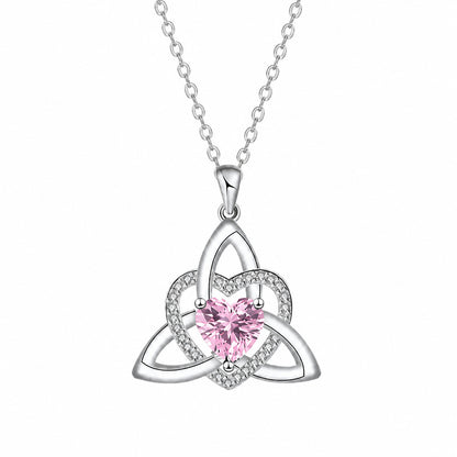 Witch’s Knot Crystal Heart Necklace