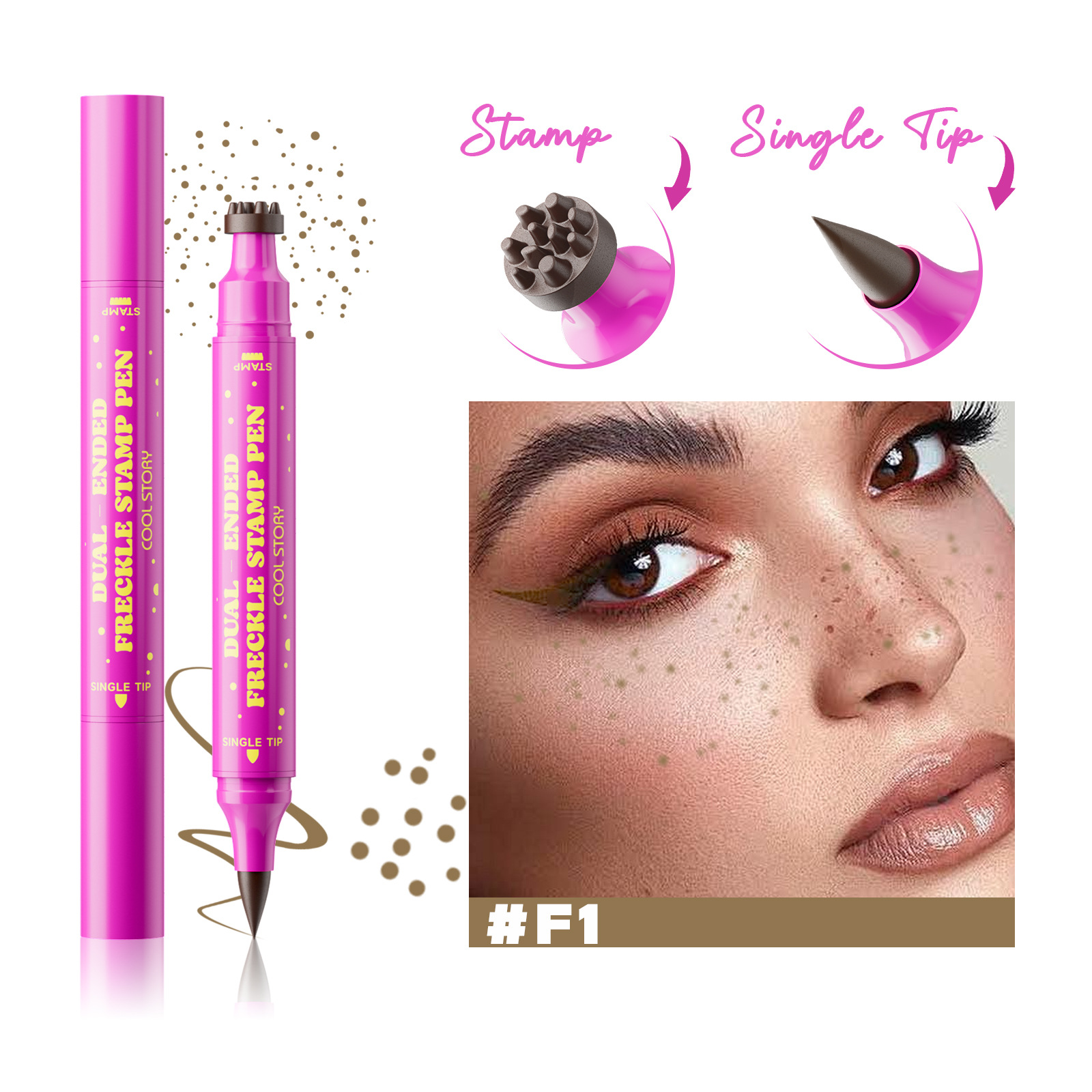 Waterproof Faux Freckles Pen with Fine Tip for Natural-Looking Freckles