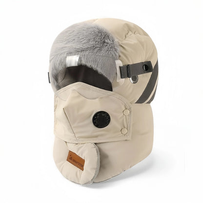 Waterproof Winter Goggles Aviator Bomber Hat
