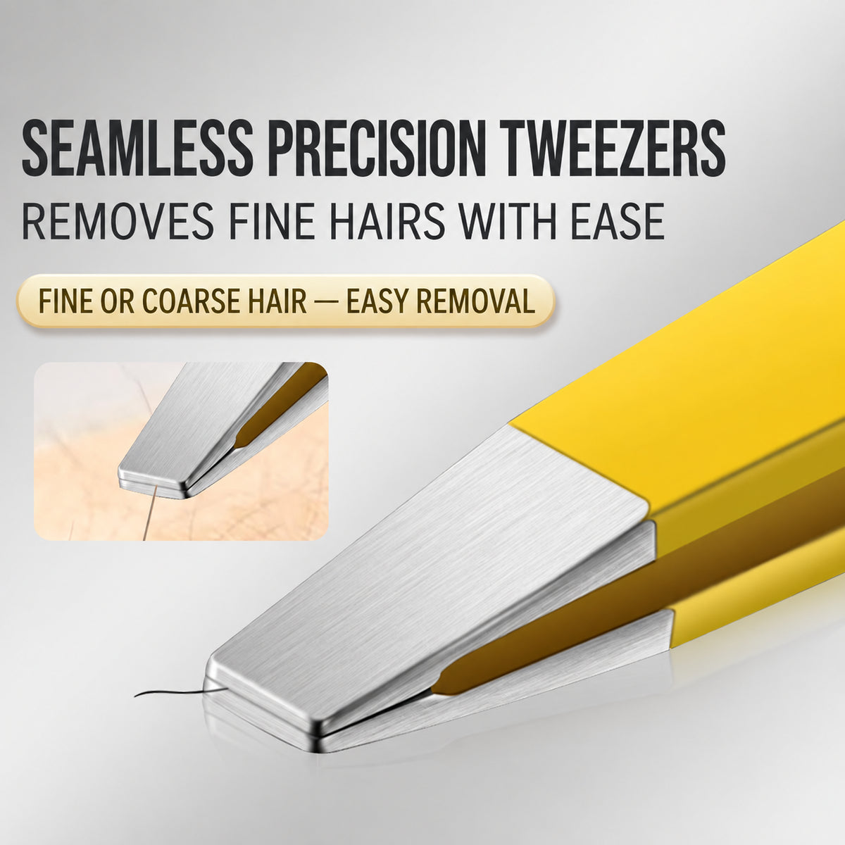 4-Piece High-Precision Stainless Steel Eyebrow Tweezer Set