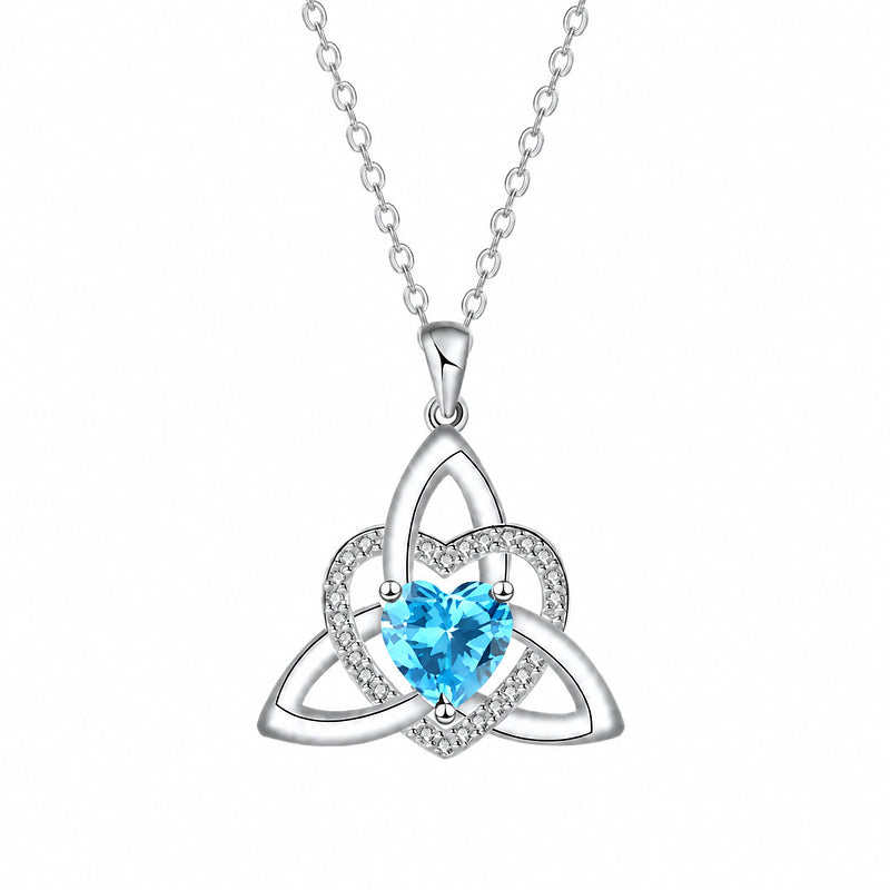 Witch’s Knot Crystal Heart Necklace