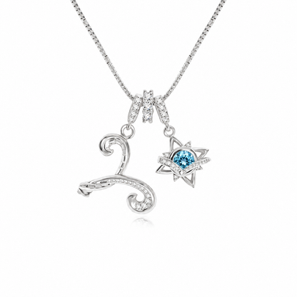 18K Gold-Plated Colorful Zodiac Star Necklace