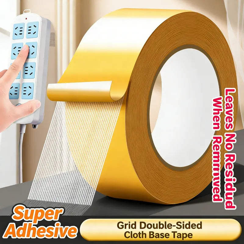 Heavy-Duty Double Sided Tape, Strong Adhesive, Waterproof & Removable