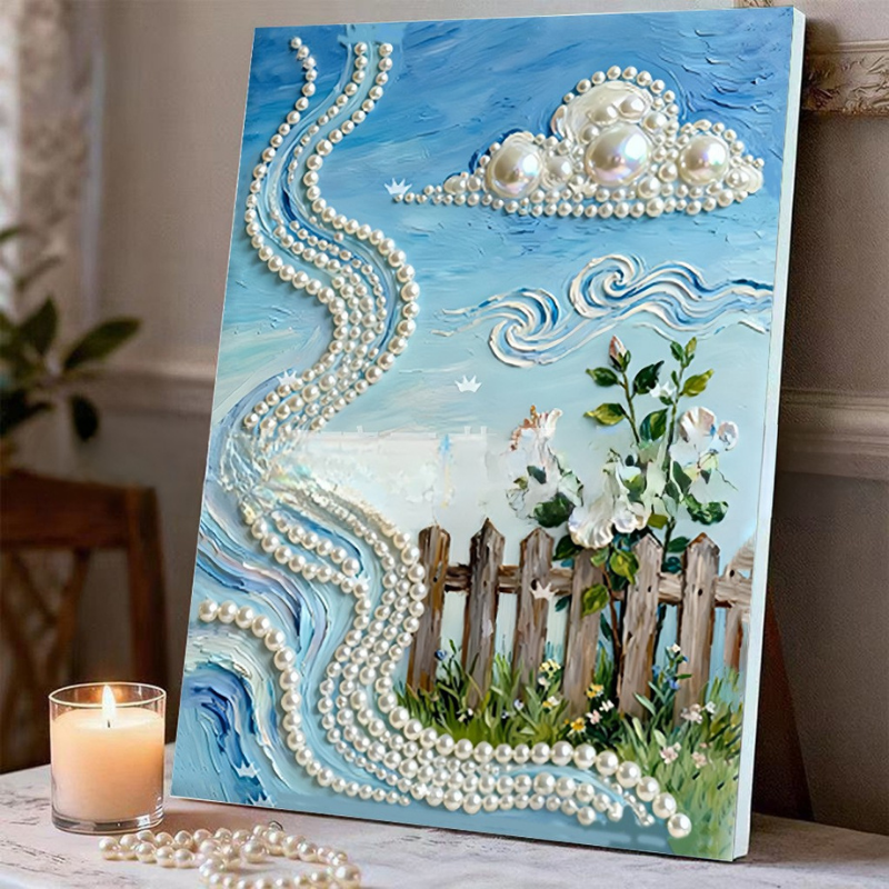 Fireworks Romantic Castle 5D Sparkling Diamond Painting Set