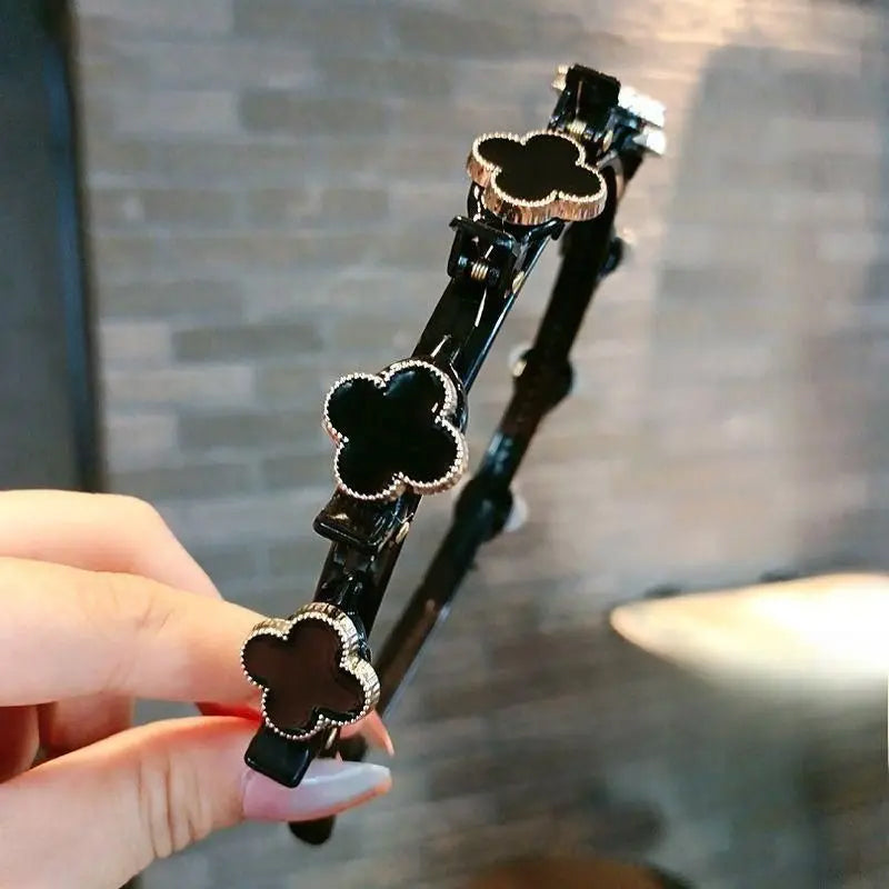 Hair Styling Headband with Clips, Anti-Slip Braiding Tool