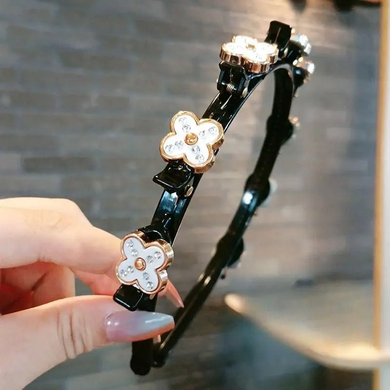Hair Styling Headband with Clips, Anti-Slip Braiding Tool