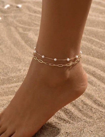 Layered Anklet Set | Chic Beach & Everyday Jewelry
