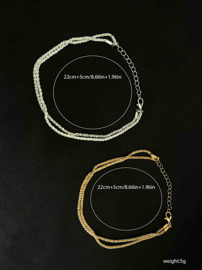 Layered Anklet Set | Chic Beach & Everyday Jewelry