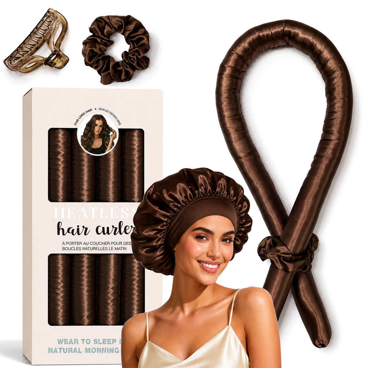 Satin Heatless Curling Set