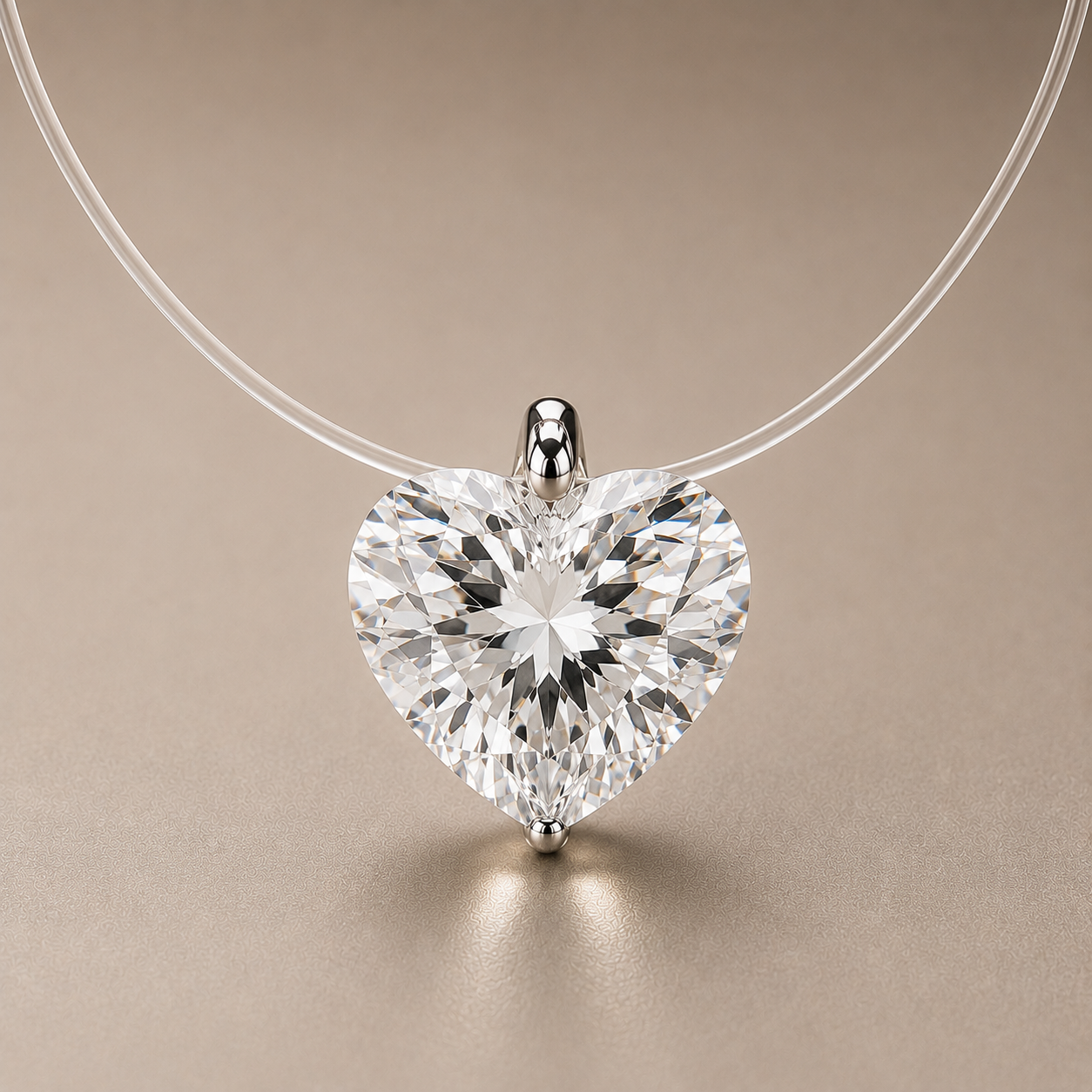 Invisible Floating Crystal Necklace