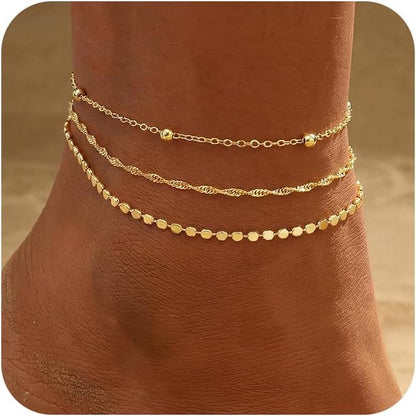 Layered Anklet Set | Chic Beach & Everyday Jewelry