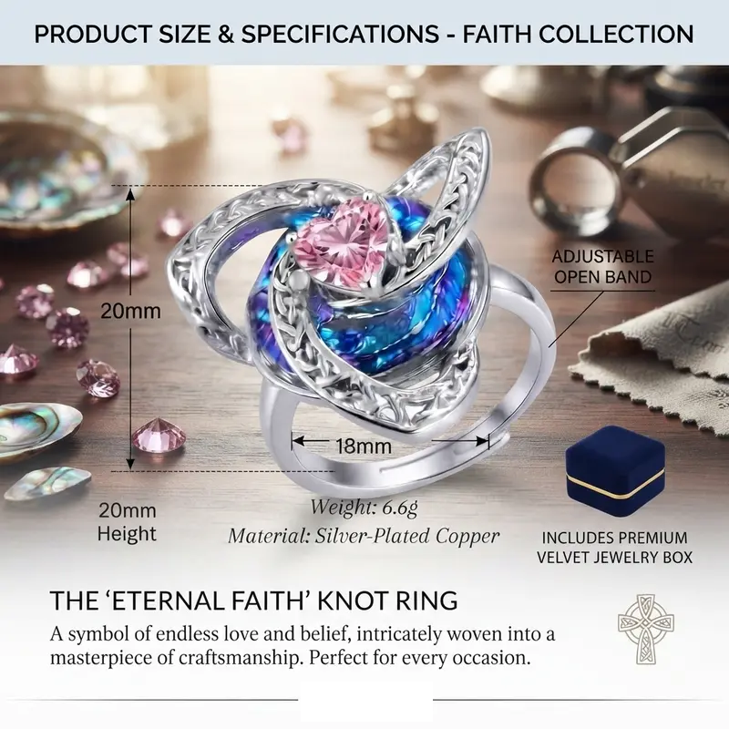 Celtic Trinity Knot Birthstone Ring