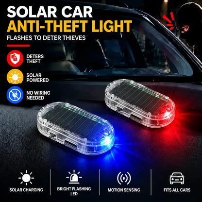 2PCS Solar-Powered Car Alarm LED Lights