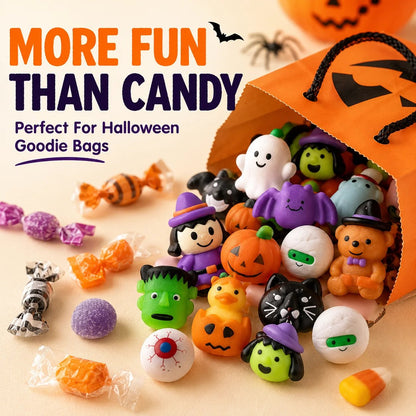 🎃 30/50PCS Halloween Mochi Squishy Toys – Cute Sensory Party Favors & Goodie Bag Fillers