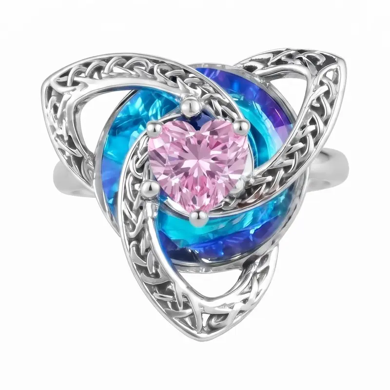 Celtic Trinity Knot Birthstone Ring