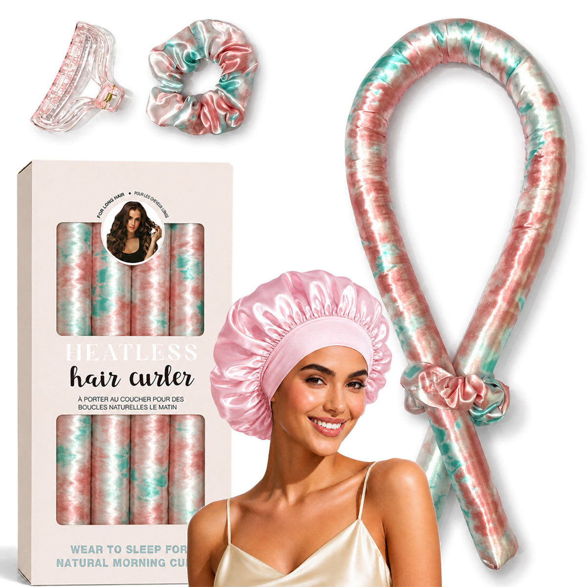 Satin Heatless Curling Set