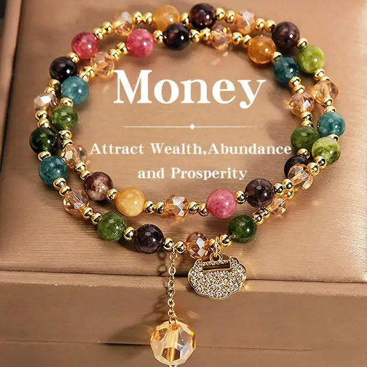 Double-Strand Stacked Crystal Bracelet