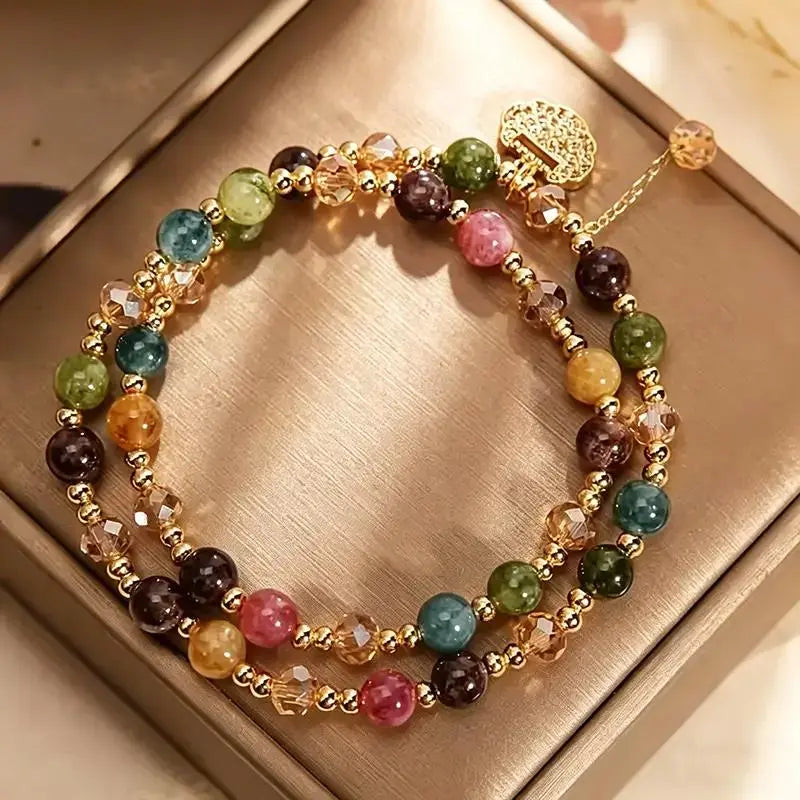 Double-Strand Stacked Crystal Bracelet