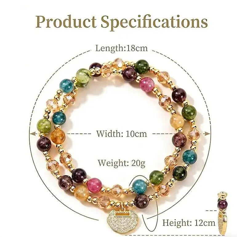 Double-Strand Stacked Crystal Bracelet