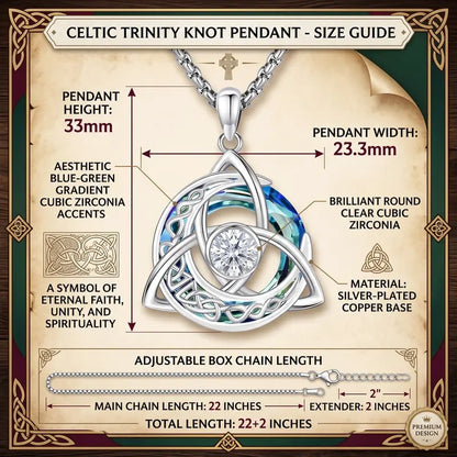 Celtic Crescent Moon Birthstone Necklace