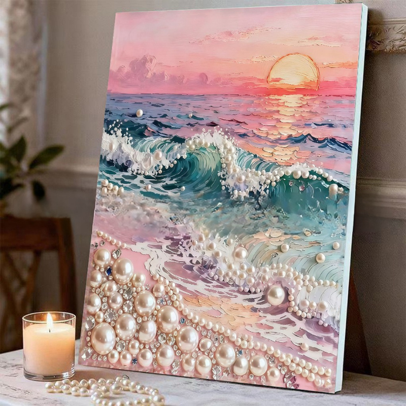 Fireworks Romantic Castle 5D Sparkling Diamond Painting Set