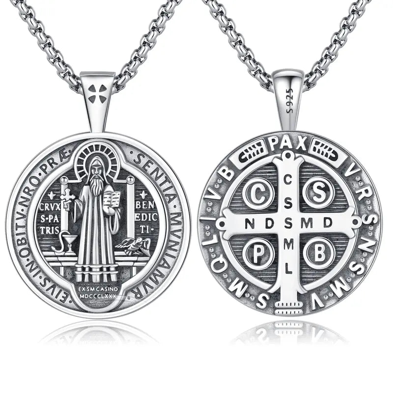 St. Benedict Medal Necklace – Christian Protection Pendant