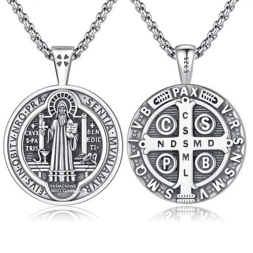 St. Benedict Medal Necklace – Christian Protection Pendant