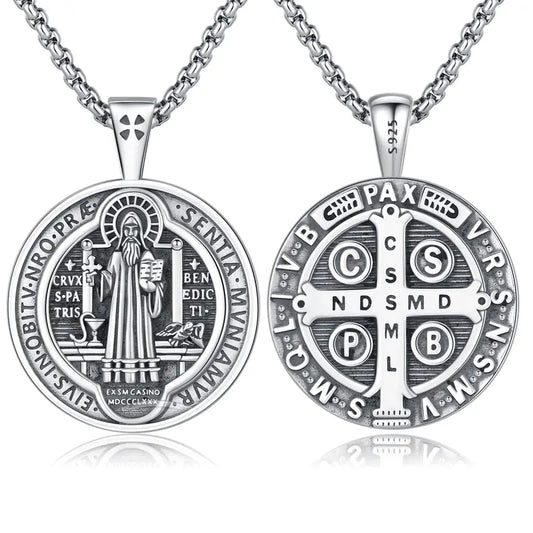 St. Benedict Medal Necklace – Christian Protection Pendant