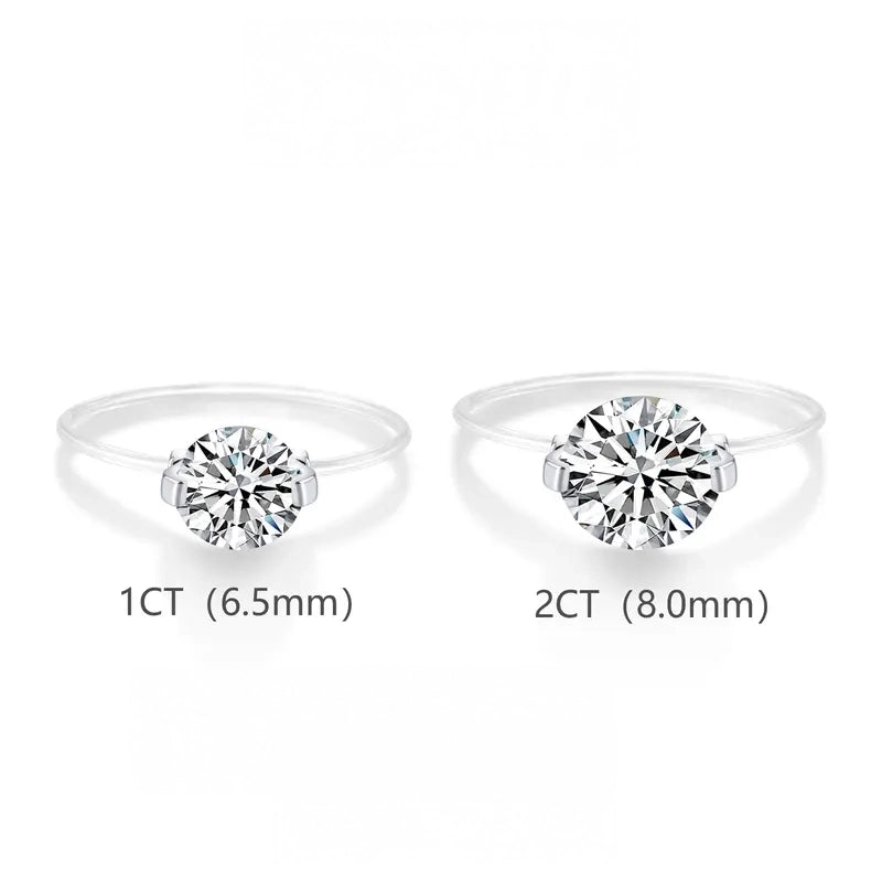 Invisible Floating Diamond Ring（1-2 Carat）