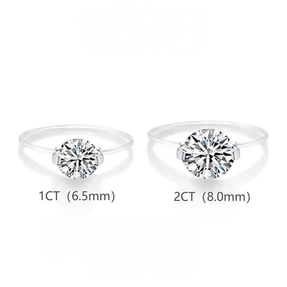 Invisible Floating Diamond Ring（1-2 Carat）