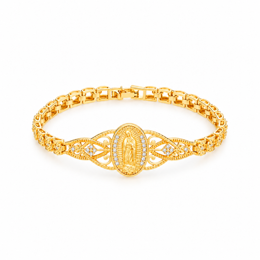 Gold Plated Virgin Mary Bracelet