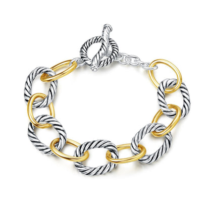 Adjustable Cable & Chain Bracelet Set