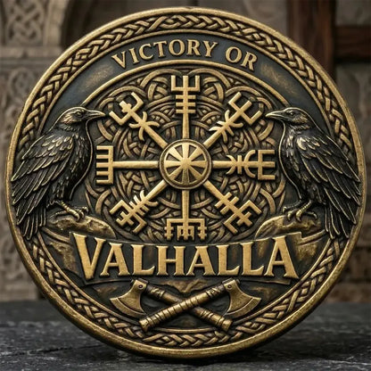 1PC Viking Glory Theme Commemorative Coin, Alloy 3D Relief Collectible Medal