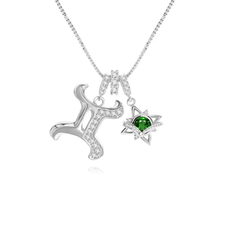 18K Gold-Plated Colorful Zodiac Star Necklace