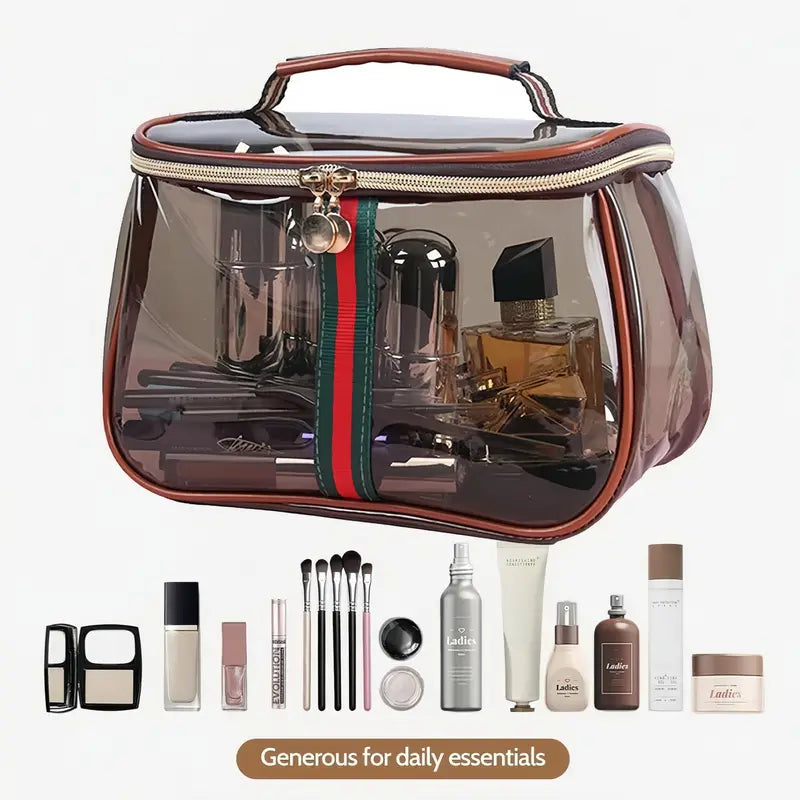 3-Piece Retro Vanity Makeup Organizer & Travel Toiletry Bag Set