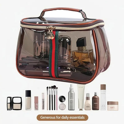 3-Piece Retro Vanity Makeup Organizer & Travel Toiletry Bag Set