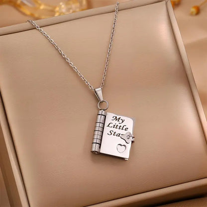 For Daughter / Son - My Little Star Book Necklace My Little Hero Book Necklace