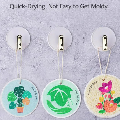 Eco-Friendly Cellulose Scrubber Pads (4-Pack)