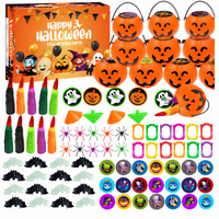 Halloween Pumpkin Bucket Party Favor Set