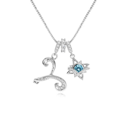 18K Gold-Plated Colorful Zodiac Star Necklace