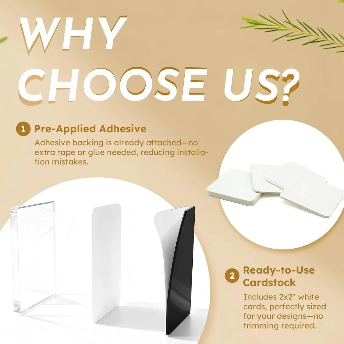 Clear Acrylic DIY Fridge Magnet Set with Adhesive Backing