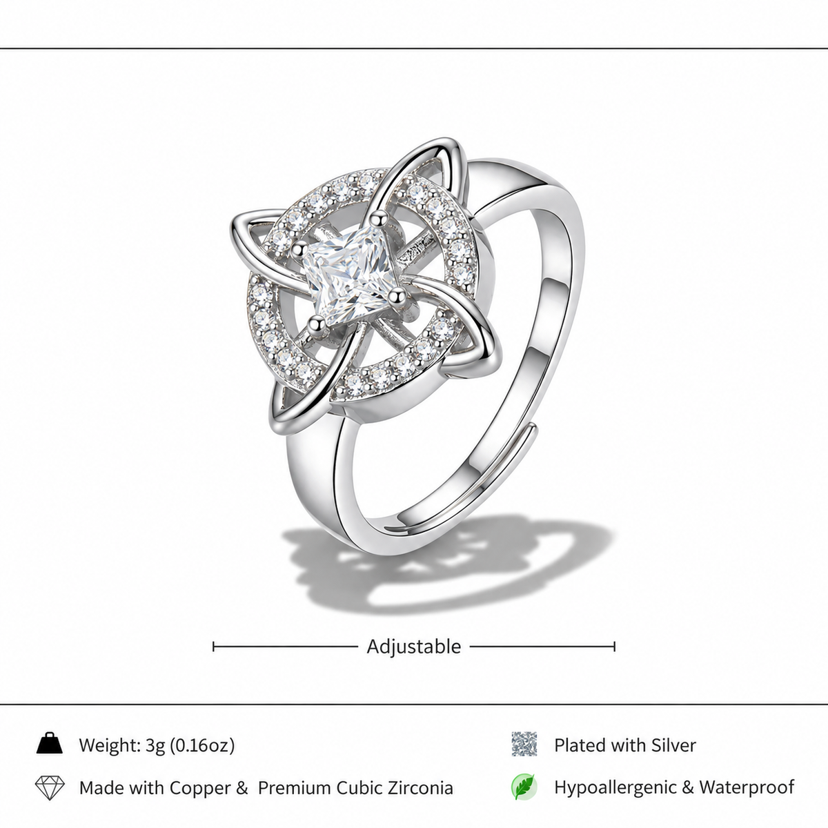 Women's Witchy Celtic Knot Band Ring