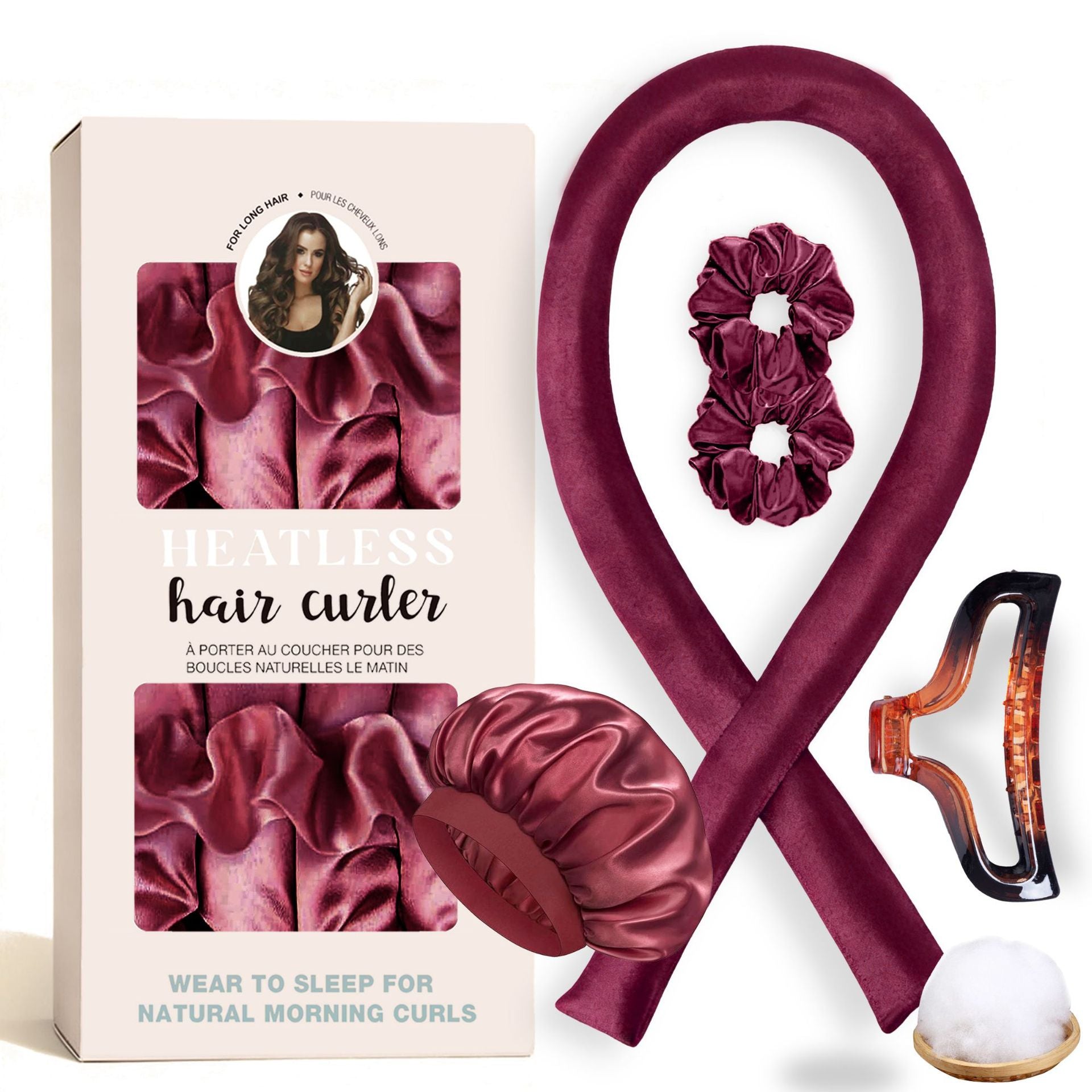 Satin Heatless Curling Set